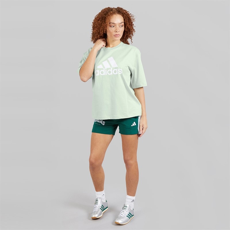 adidas Womens Future Icons Badge Of Sport T-Shirt Linen Green - Image 4