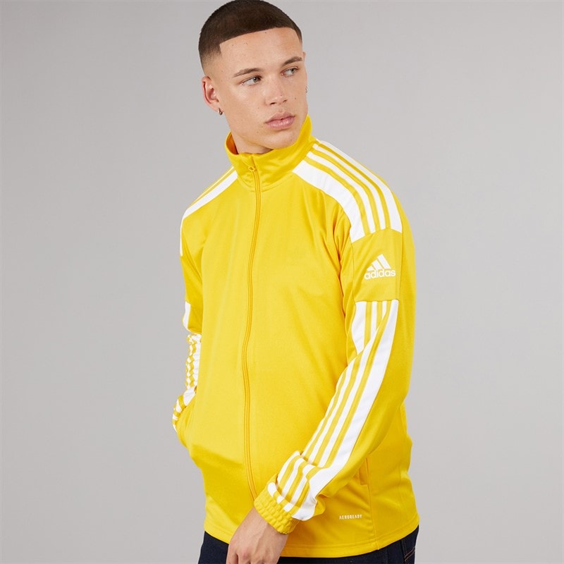 adidas Mens Squadra 21 Training Track Top Team Yellow/White - Image 3
