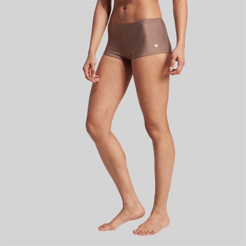 adidas Womens Essentials Swim Hot Pants Trace Brown