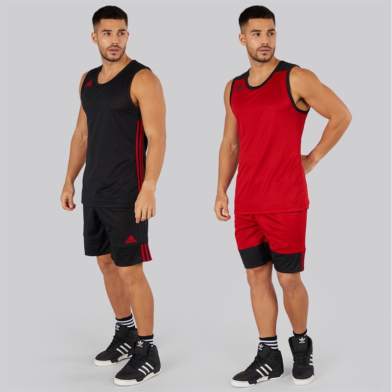 adidas Mens 3G Speed Reversible Basketball Shorts Black/Power Red - Image 4