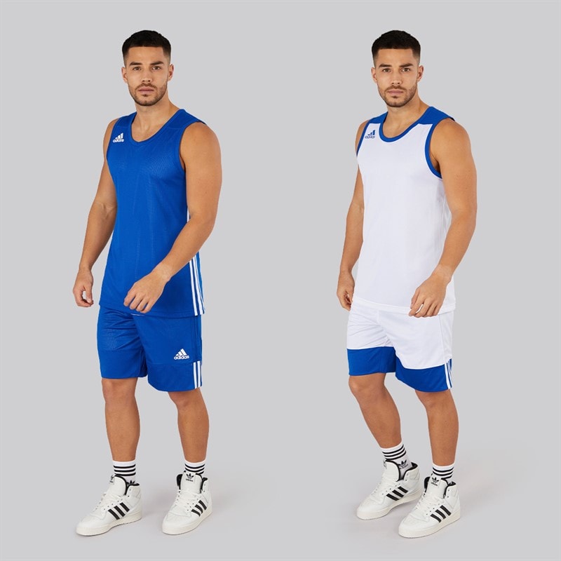 adidas Mens 3G Speed Reversible Basketball Jersey Collegiate Royal/White - Image 3