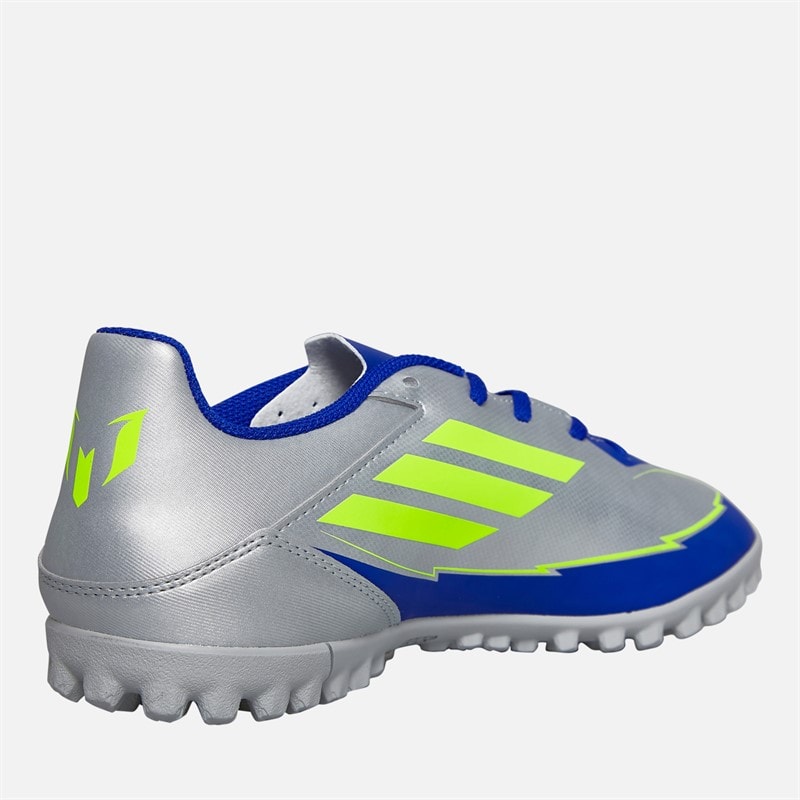 adidas Mens F50 Club Messi La Vida Rapida Pack TF Astro Football Boots Silver Metallic/Solar Yellow/Lucid Blue - Image 5