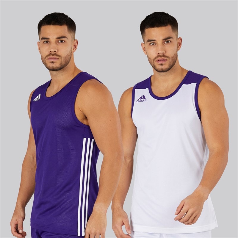 adidas Mens 3G Speed Reversible Basketball Jersey Collegiate Purple/White
