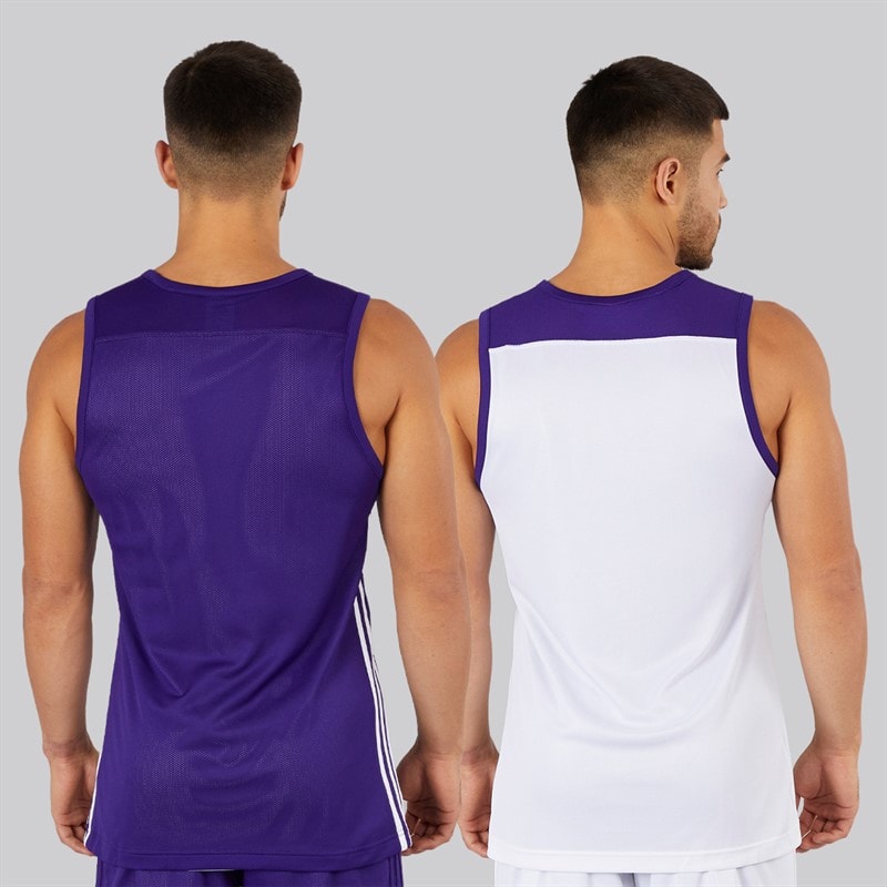 adidas Mens 3G Speed Reversible Basketball Jersey Collegiate Purple/White - Image 2