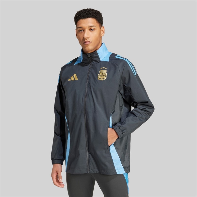 adidas Mens AFA Argentina All Weather Jacket Carbon - Image 2