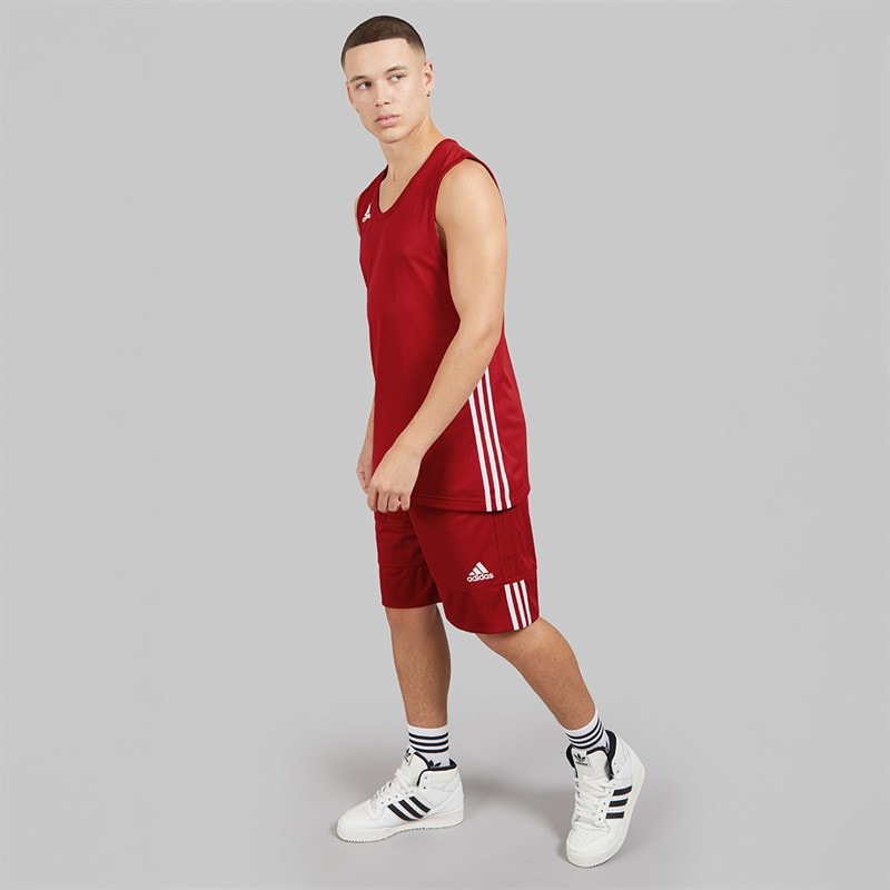 adidas Mens 3G Speed Reversible Basketball Shorts Power Red/White - Image 4