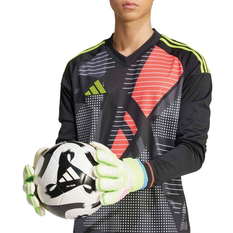 adidas Mens Predator Match Finger Save Goalkeeper Gloves White/Lucid Lemon/Lucid Pink - Image 4