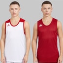 adidas Mens 3G Speed Reversible Basketball Jersey Power Red/White