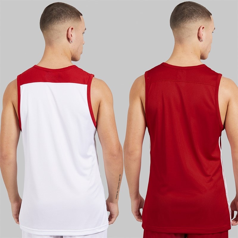 adidas Mens 3G Speed Reversible Basketball Jersey Power Red/White - Image 2