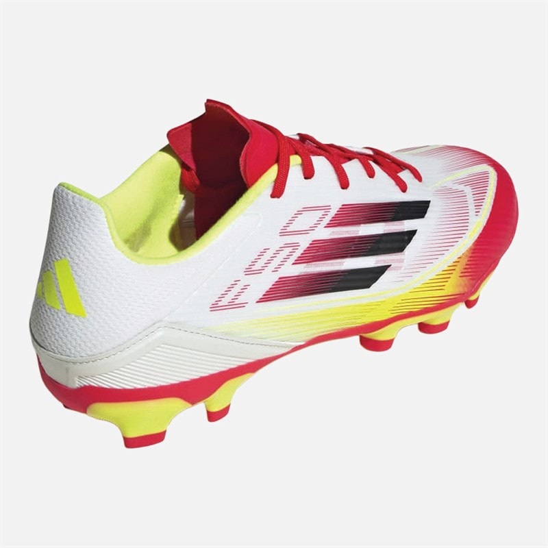 adidas Mens F50 League MG Multi Ground Football Boots Cloud White/Core Black/Solar Yellow - Image 3