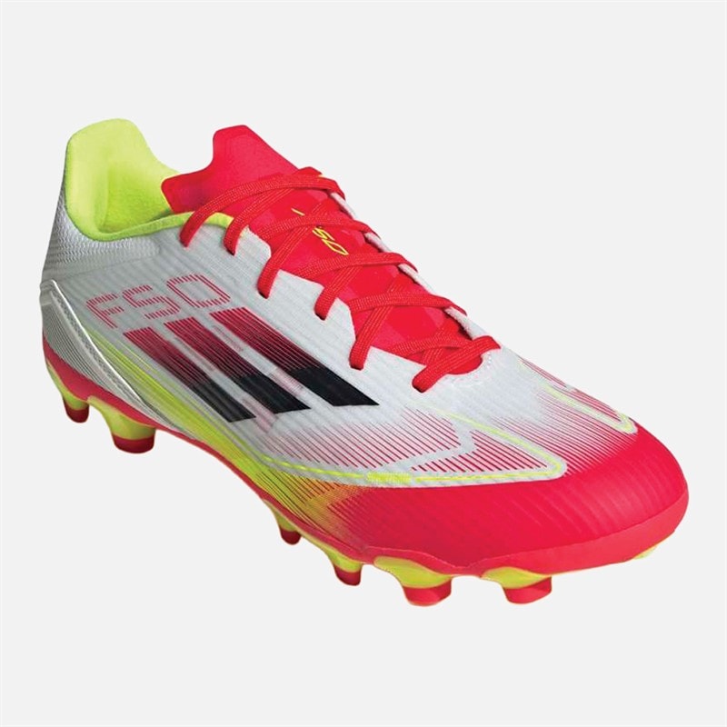 adidas Mens F50 League MG Multi Ground Football Boots Cloud White/Core Black/Solar Yellow - Image 5
