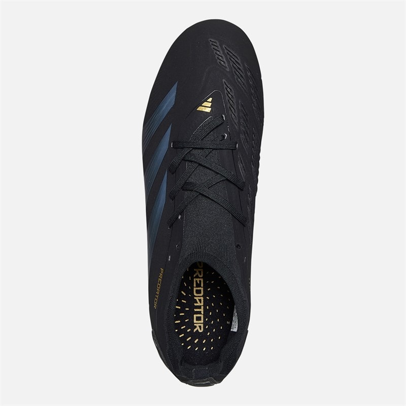 adidas Mens Predator Pro Dark Spark Pack FG Firm Ground Football Boots Core Black/Carbon/Gold Metallic - Image 4