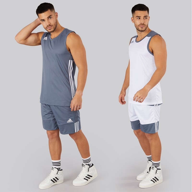 adidas Mens 3G Speed Reversible Basketball Shorts Onix/White - Image 4