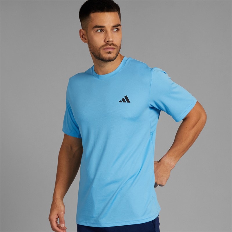 adidas Mens Train Essentials Base T-Shirt Semi Blue Burst/Black - Image 1