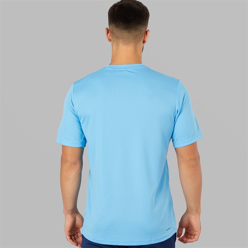adidas Mens Train Essentials Base T-Shirt Semi Blue Burst/Black - Image 2