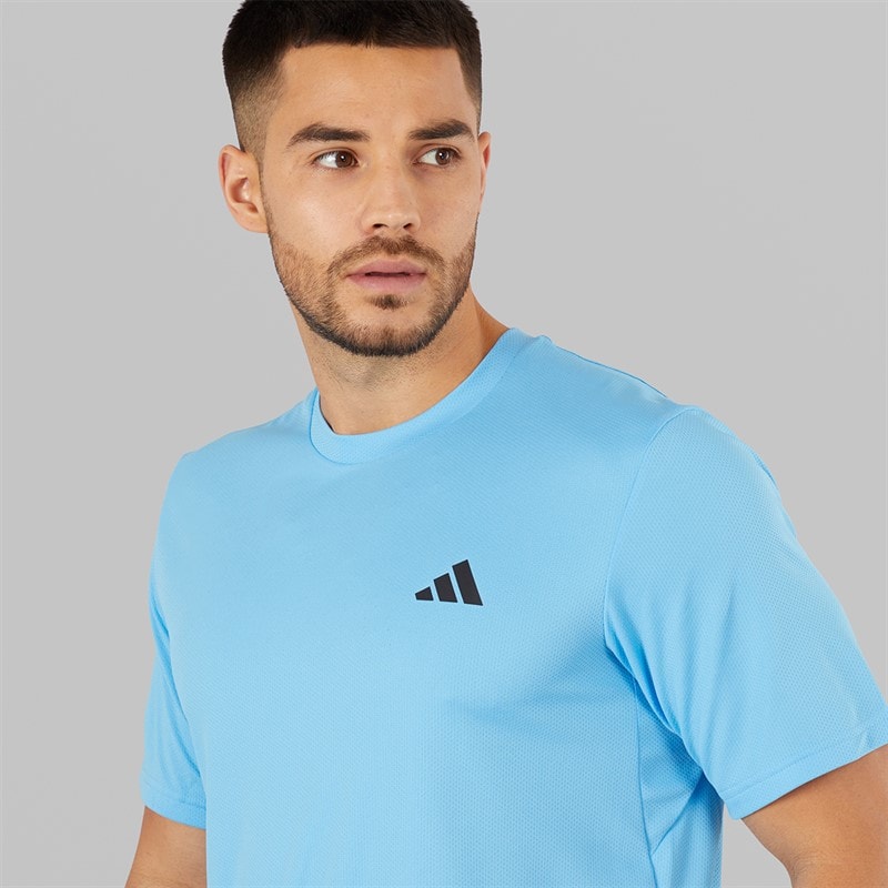 adidas Mens Train Essentials Base T-Shirt Semi Blue Burst/Black - Image 5