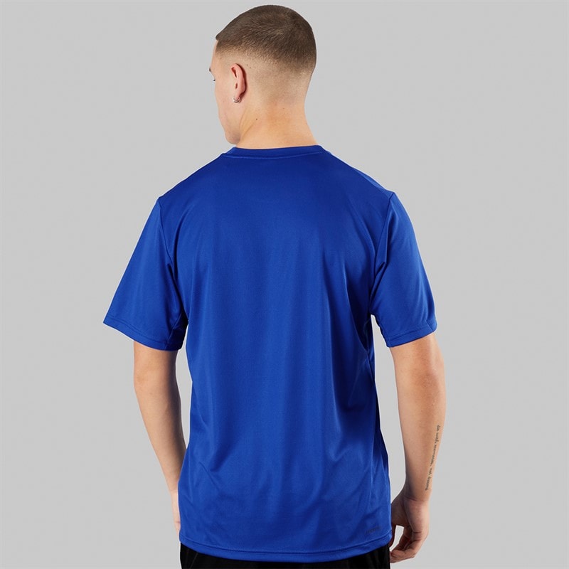 adidas Mens Train Essentials Base T-Shirt Semi Lucid Blue/Black - Image 2