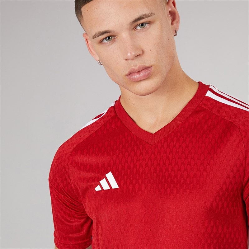adidas Mens Tiro 23 Competition Jersey Team Power Red 2/White - Image 3