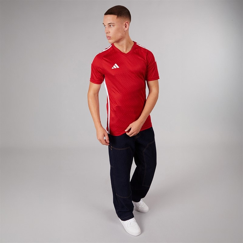 adidas Mens Tiro 23 Competition Jersey Team Power Red 2/White - Image 4