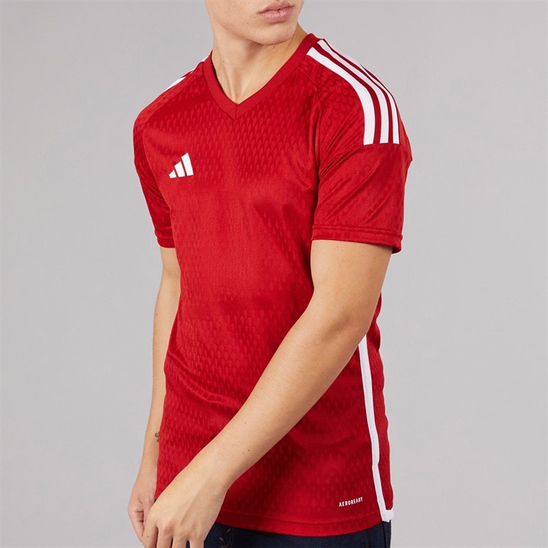 adidas Mens Tiro 23 Competition Jersey Team Power Red 2/White - Image 5