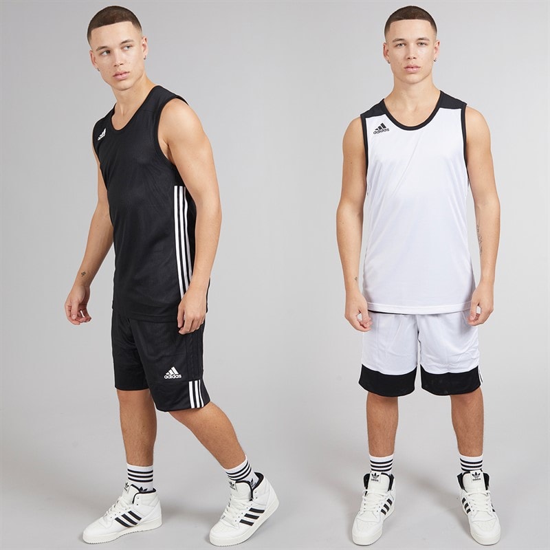 adidas Mens 3G Speed Reversible Basketball Shorts Black/White - Image 4