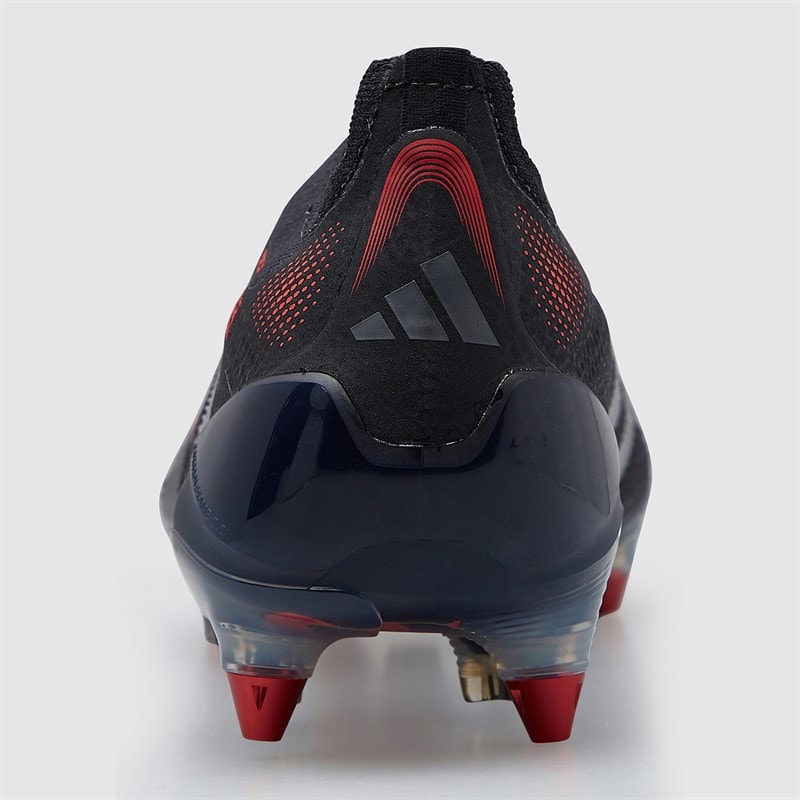 adidas Mens Predator Elite LL Laceless Stealth Victory Pack SG Soft Ground Football Boots Core Black/Grey Four/Lucid Red - Image 4
