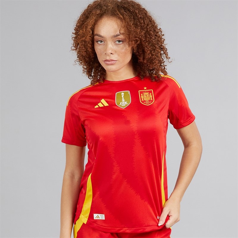 adidas Womens FEF Spain Womens 24/25 Authentic Home Jersey Better Scarlet