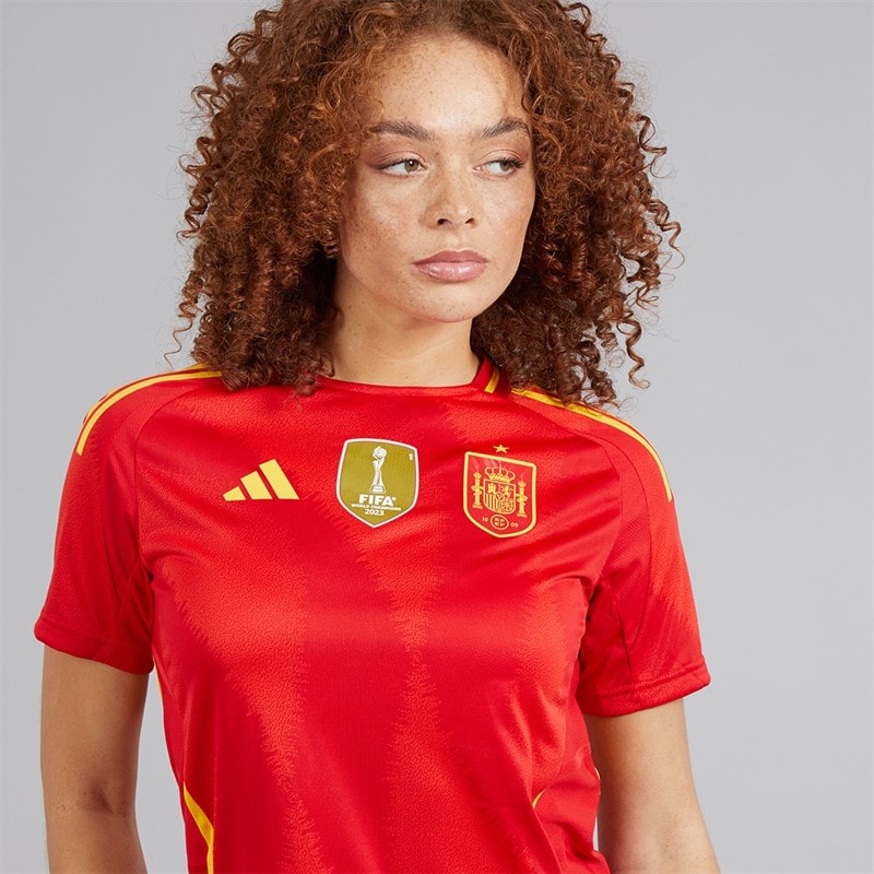 adidas Womens FEF Spain Womens 24/25 Authentic Home Jersey Better Scarlet - Image 3