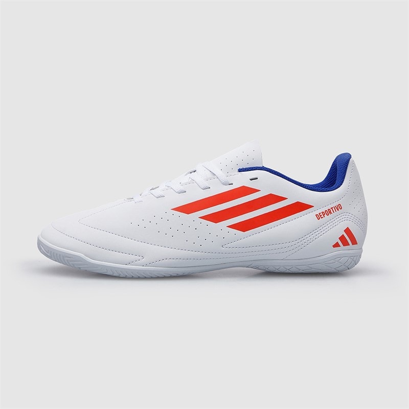 adidas Mens Deportivo III In Indoor Football Boots Cloud White/Solar Red/Lucid Blue - Image 2