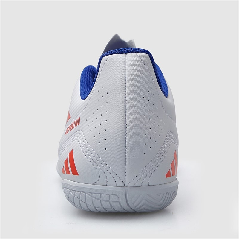 adidas Mens Deportivo III In Indoor Football Boots Cloud White/Solar Red/Lucid Blue - Image 4