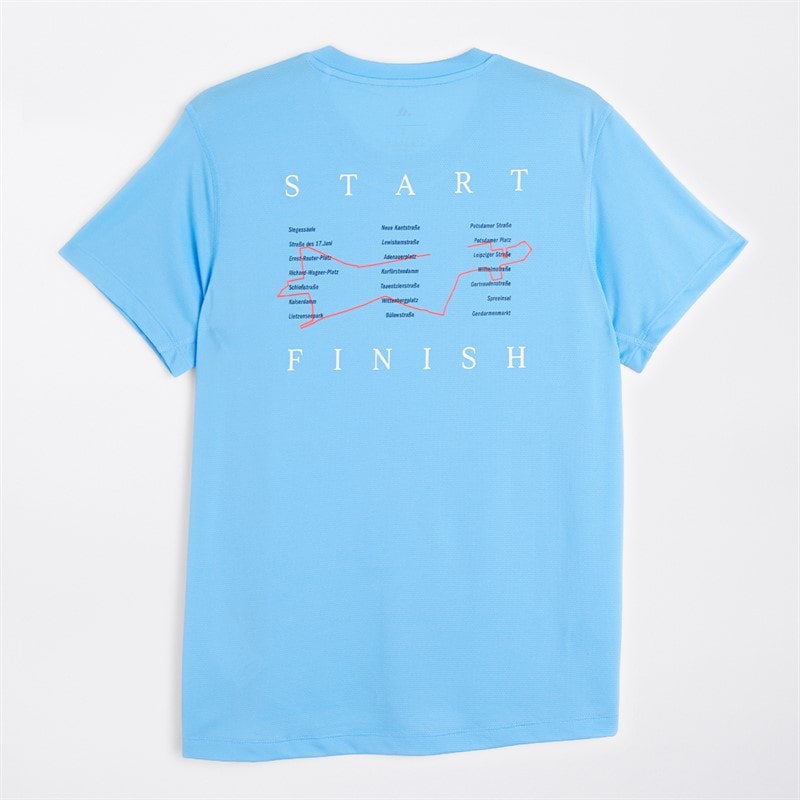 adidas Womens Berlin Half Running Top Blue Burst - Image 2