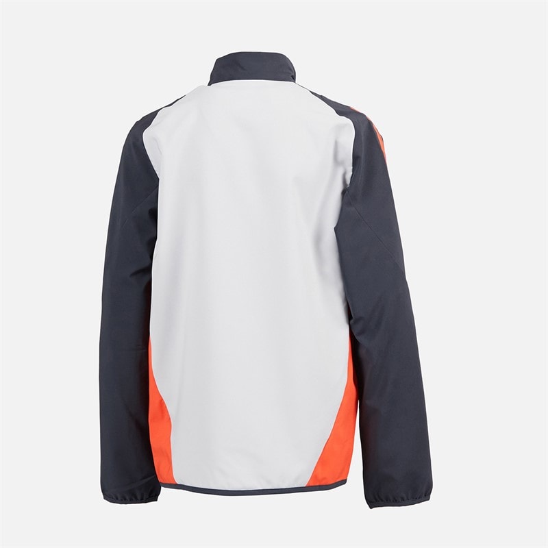 adidas Junior Boys SLB Benfica Presentation Jacket Light Solid Grey/Semi Solar Orange Lgh Solid Grey/Semi Solar Orange - Image 2