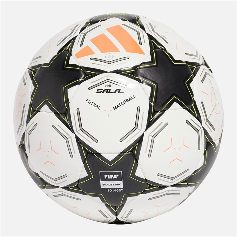 adidas UEFA Champions League 24/25 Pro Sala Match Futsal (FIFA Quality Pro Certified) White/Black/Platinum Metallic/Team Solar Yellow - Image 2