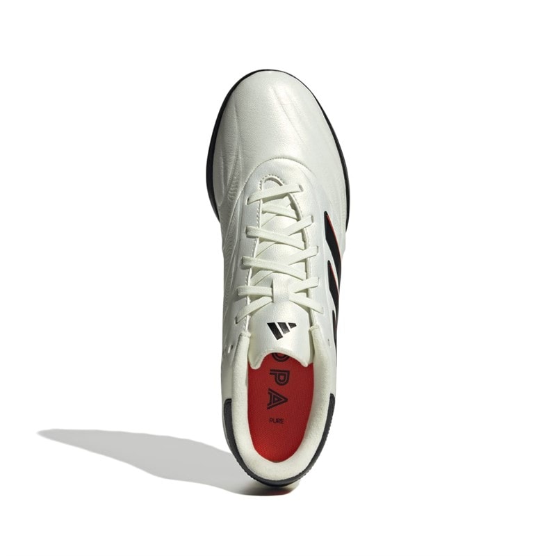 adidas Mens Copa Pure 2 League Solar Energy Pack TF Astro Football Boots Ivory/Core Black/Solar Red - Image 4