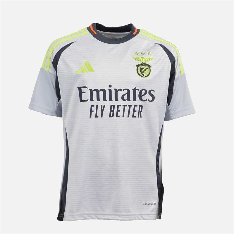 adidas Junior Boys SLB Benfica 24/25 Third Jersey Light Solid Grey - Image 1