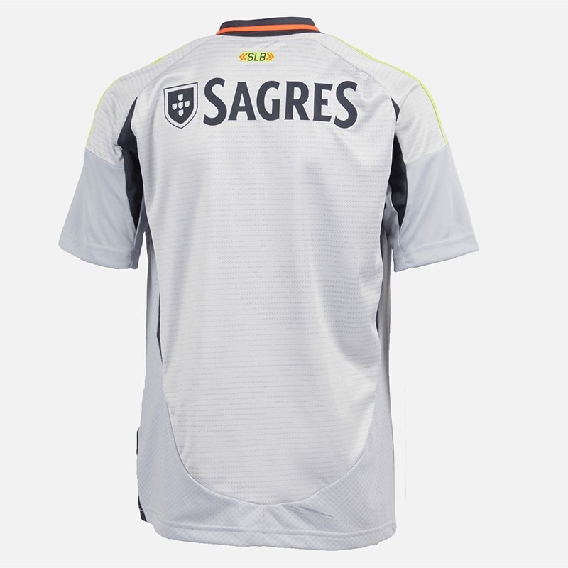 adidas Junior Boys SLB Benfica 24/25 Third Jersey Light Solid Grey - Image 2