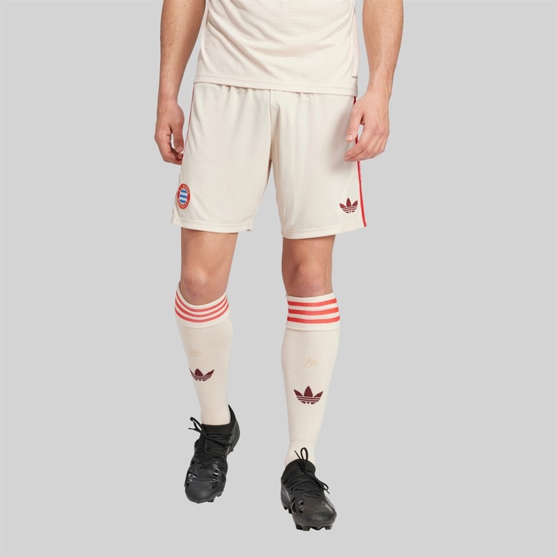 adidas Mens FCB FC Bayern Muenchen 24/25 Third Shorts Linen - Image 2