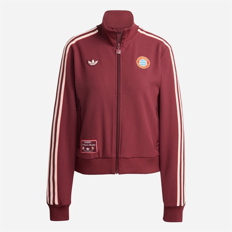 adidas Womens FCB FC Bayern Muenchen Icon Track Top Shadow Red
