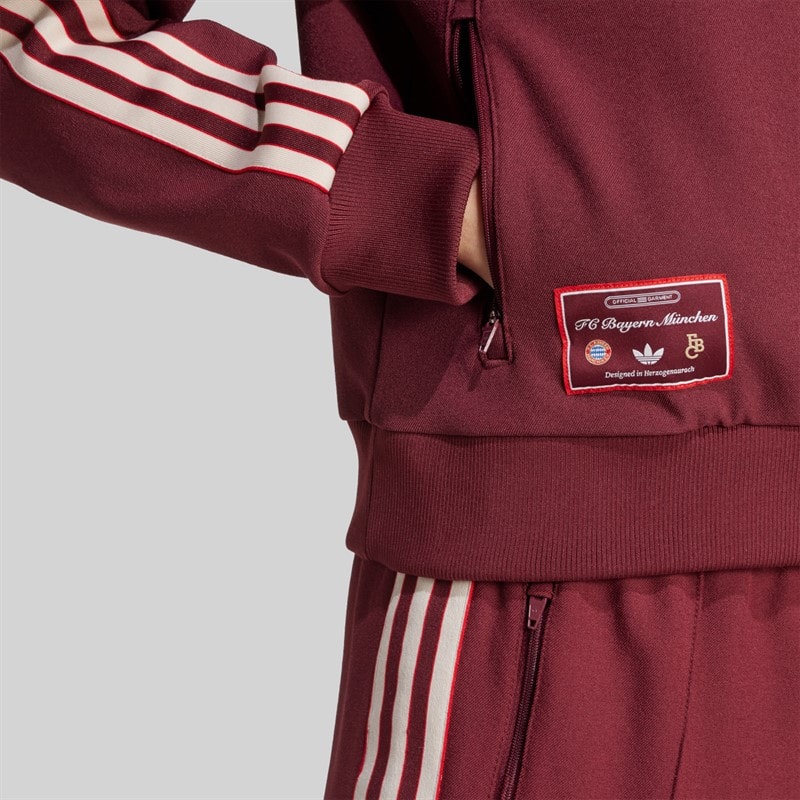 adidas Womens FCB FC Bayern Muenchen Icon Track Top Shadow Red - Image 5