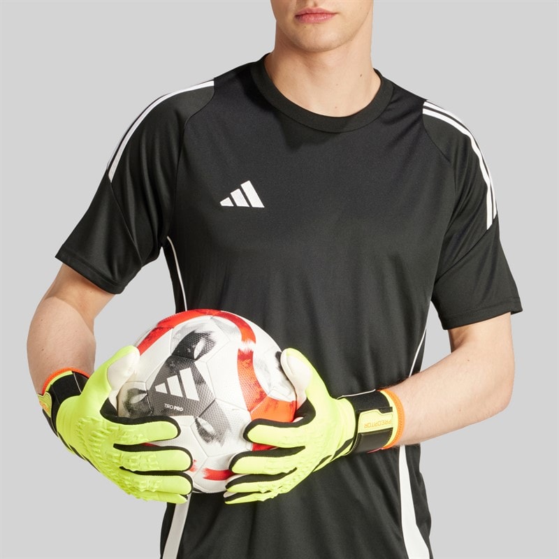 adidas Mens Predator League Goalkeeper Gloves Solar Yellow/Black/Solar Red - Image 4