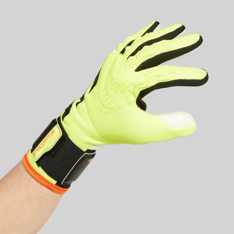 adidas Mens Predator League Goalkeeper Gloves Solar Yellow/Black/Solar Red - Image 5