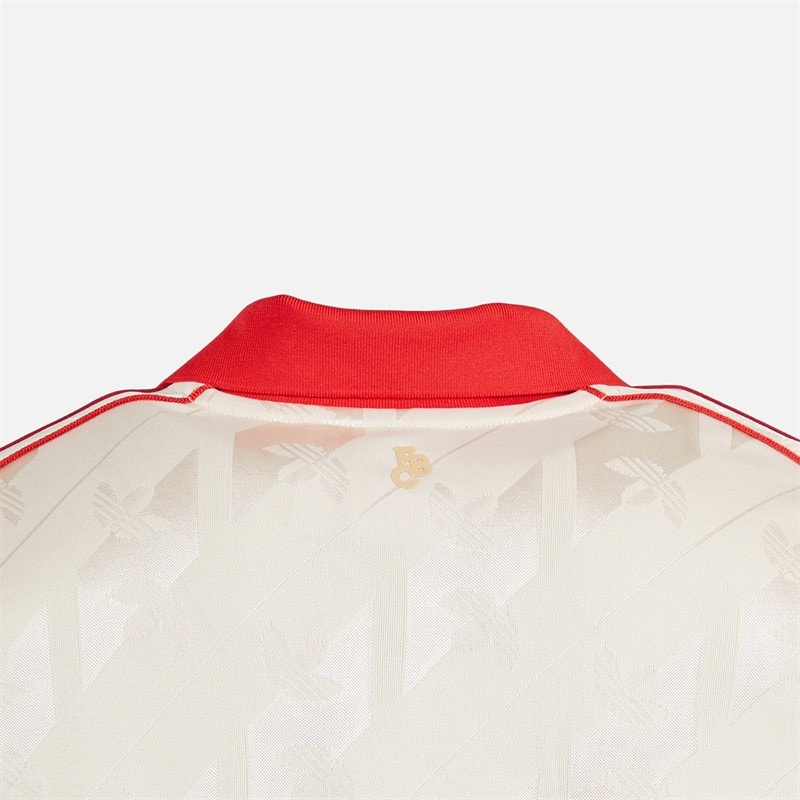 adidas Mens FCB FC Bayern Muenchen Long Sleeve Retro Jersey Linen - Image 4