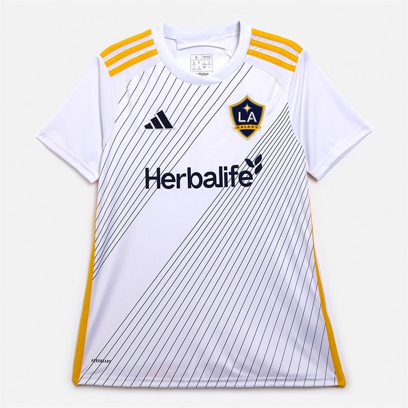 adidas Womens LA Galaxy 24/25 Home Jersey White/Dark Blue - Image 1