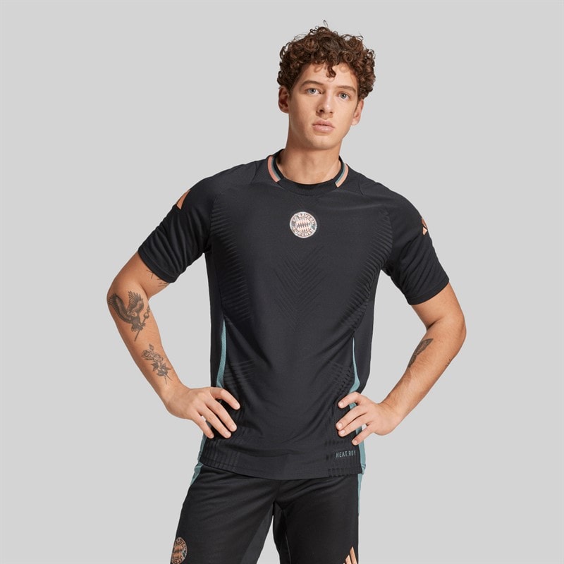 adidas Mens FCB FC Bayern Muenchen Pro Training Jersey Black - Image 3
