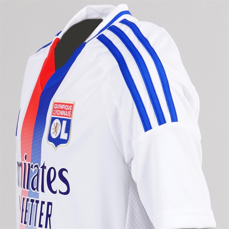 adidas Junior Boys OL Olympique Lyon 24/25 Home Jersey White - Image 3