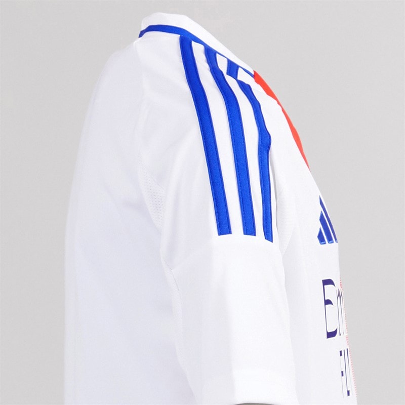 adidas Junior Boys OL Olympique Lyon 24/25 Home Jersey White - Image 4