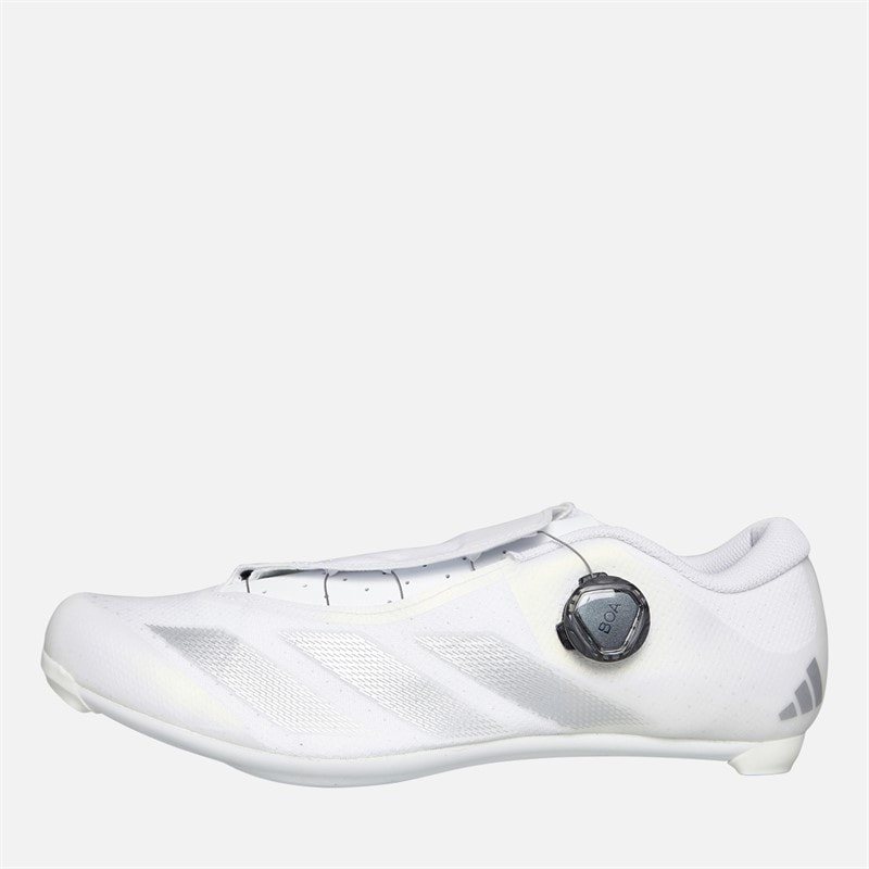 adidas Mens Tempo 3-Stripes BOA Cycling Shoes Cloud White/Silver Metallic/Core Black - Image 1