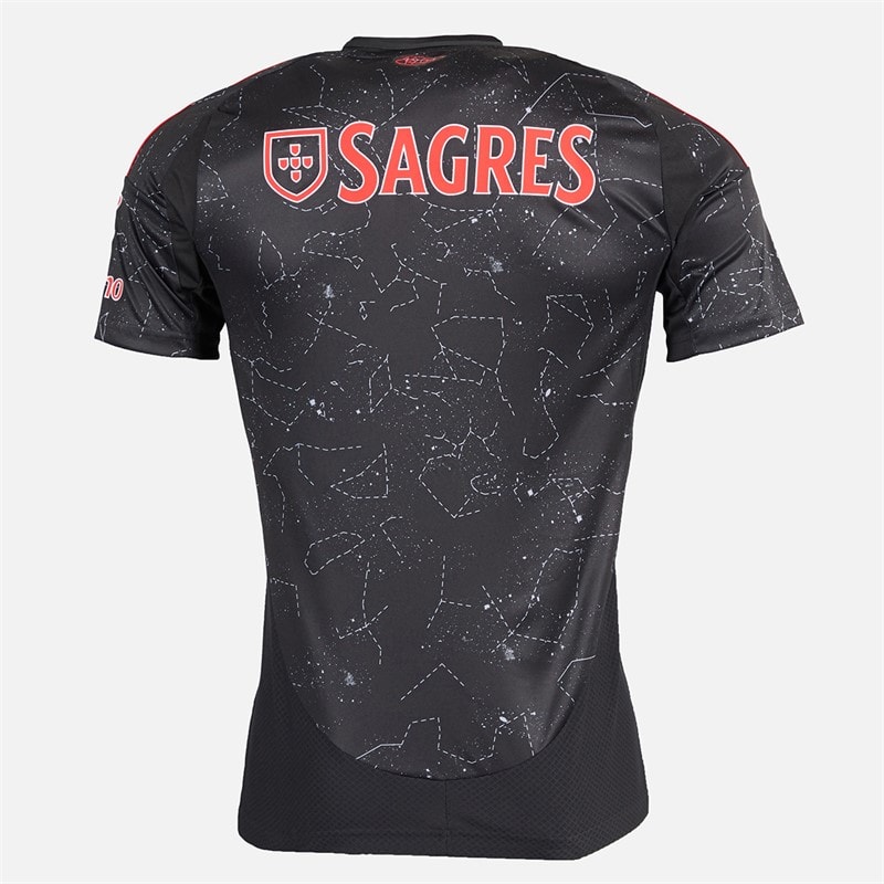 adidas Mens SLB Benfica 24/25 Away Jersey Black - Image 2
