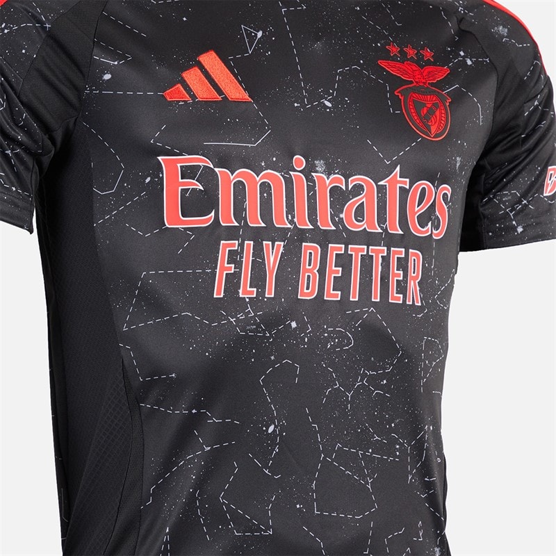 adidas Mens SLB Benfica 24/25 Away Jersey Black - Image 4