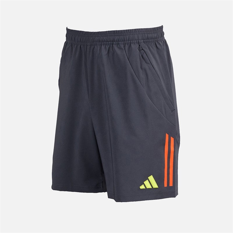 adidas Mens SLB Benfica Downtime Shorts Night Grey/Semi Solar Orange - Image 2